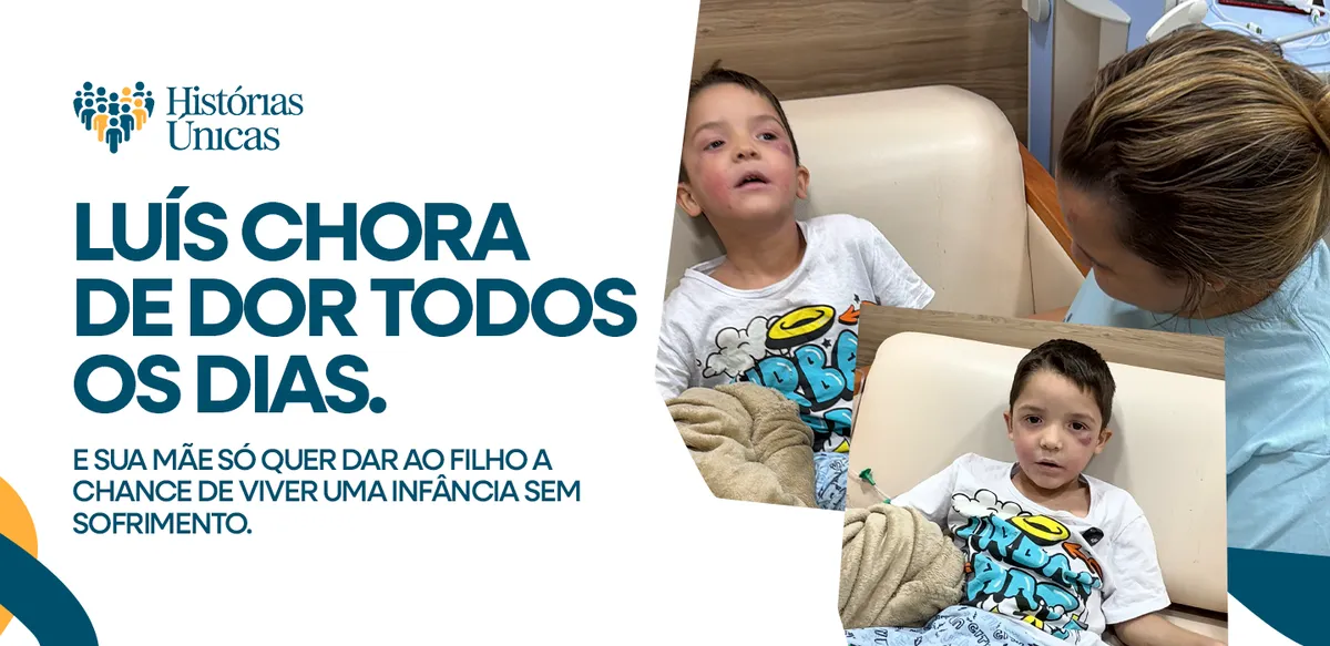Luís Guilherme, 6 anos, com dermatite atópica grave — ajude a garantir o tratamento dele